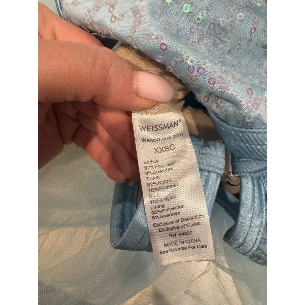 Weisman Girls Ballet Dance Costume Dress Leotard Tutu Skirt Light Blue XXSC‎